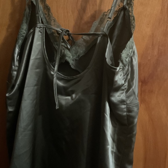 Last offer: H&M sage green silky lingerie dress small - Picture 2 of 2